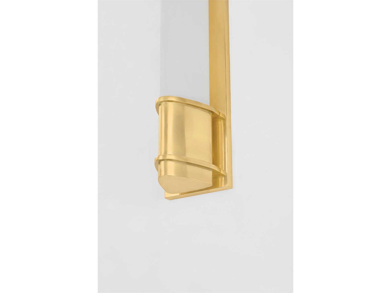 Hudson Valley Tottenville 1-Light Aged Brass Wall Sconce