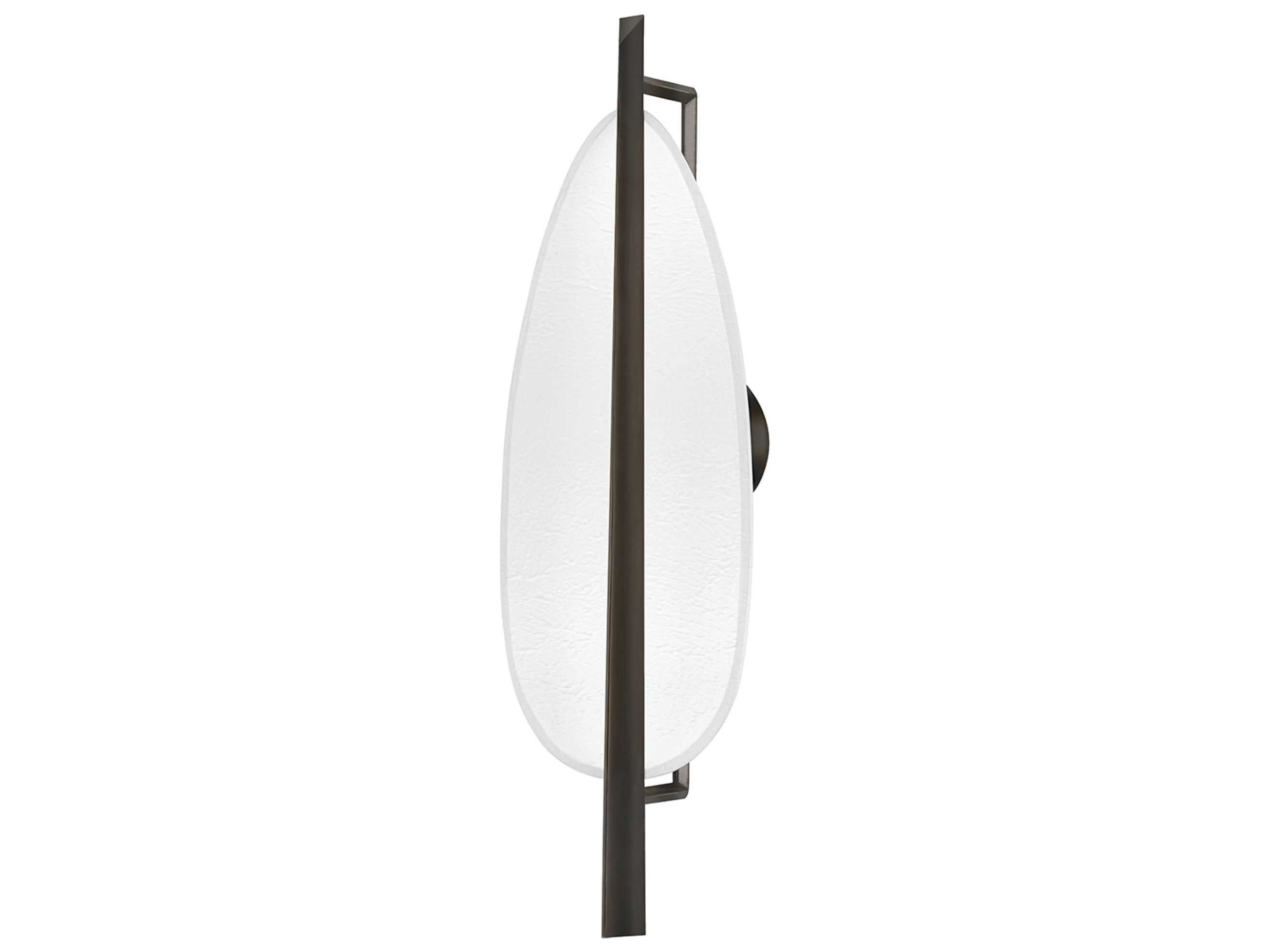 Hudson Valley Ithaca 1-Light Black Nickel white Plaster LED Wall Sconce