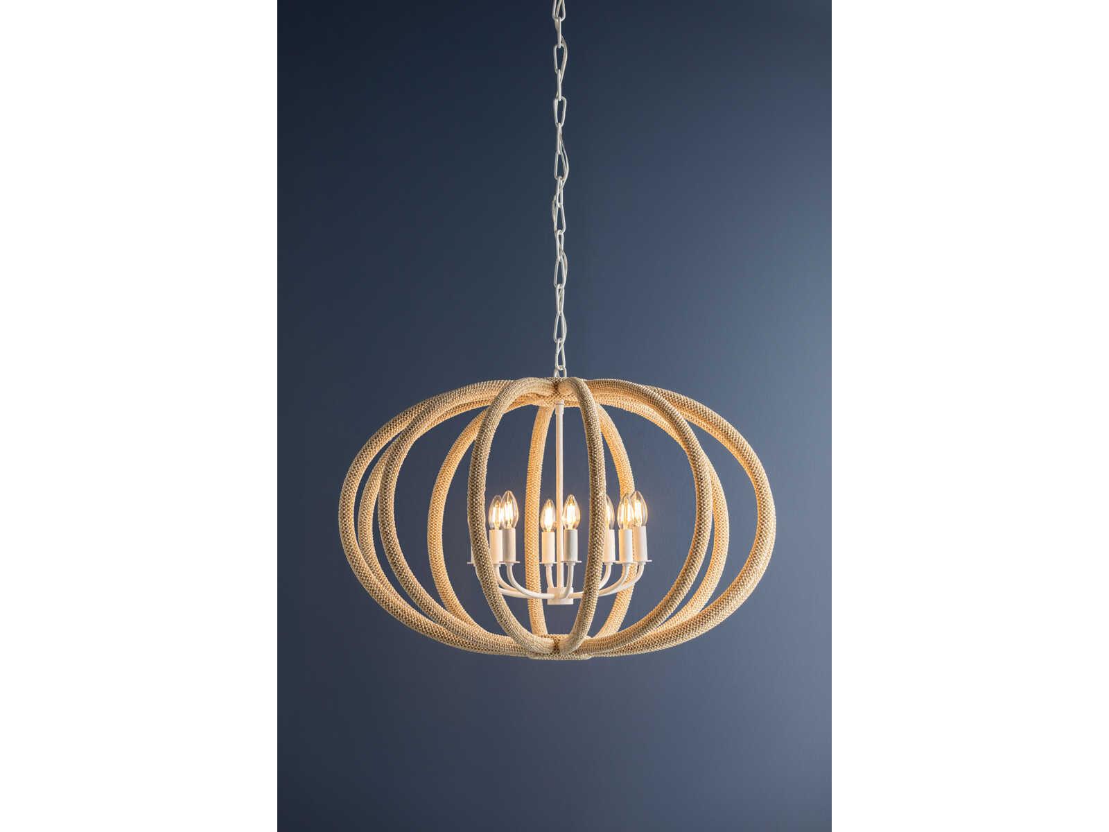 Hudson Valley Lewiston 6-Light White Plaster Candelabra Chandelier