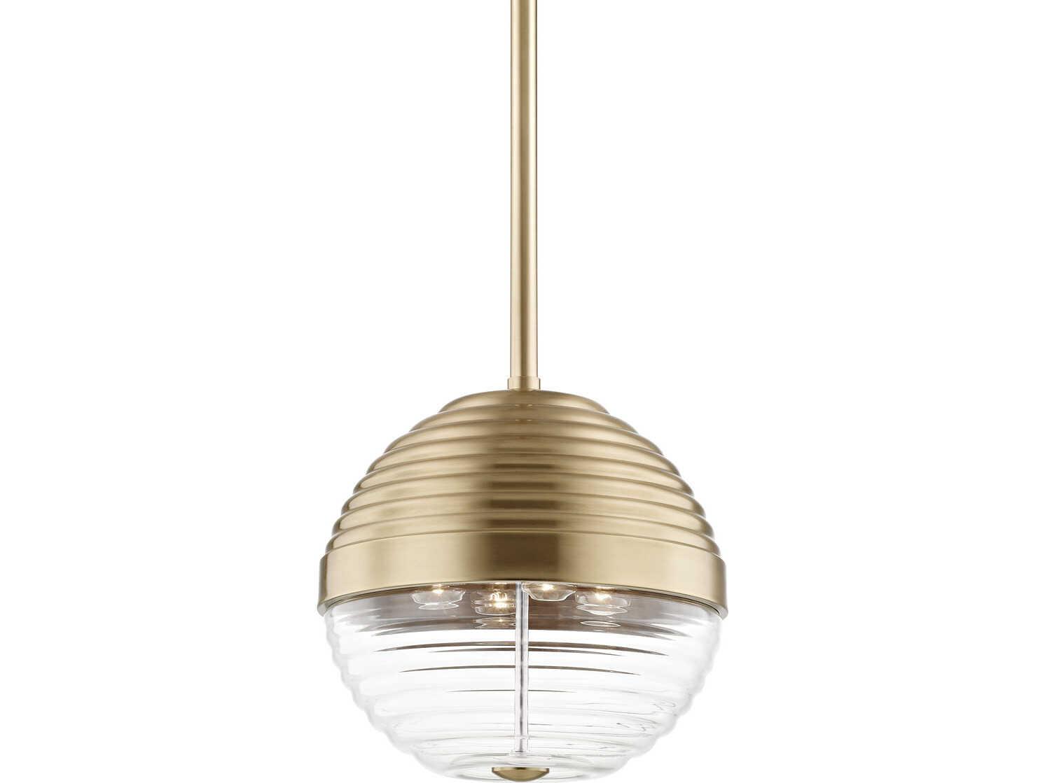 Hudson Valley Easton 4-Light Aged Brass Globe Pendant