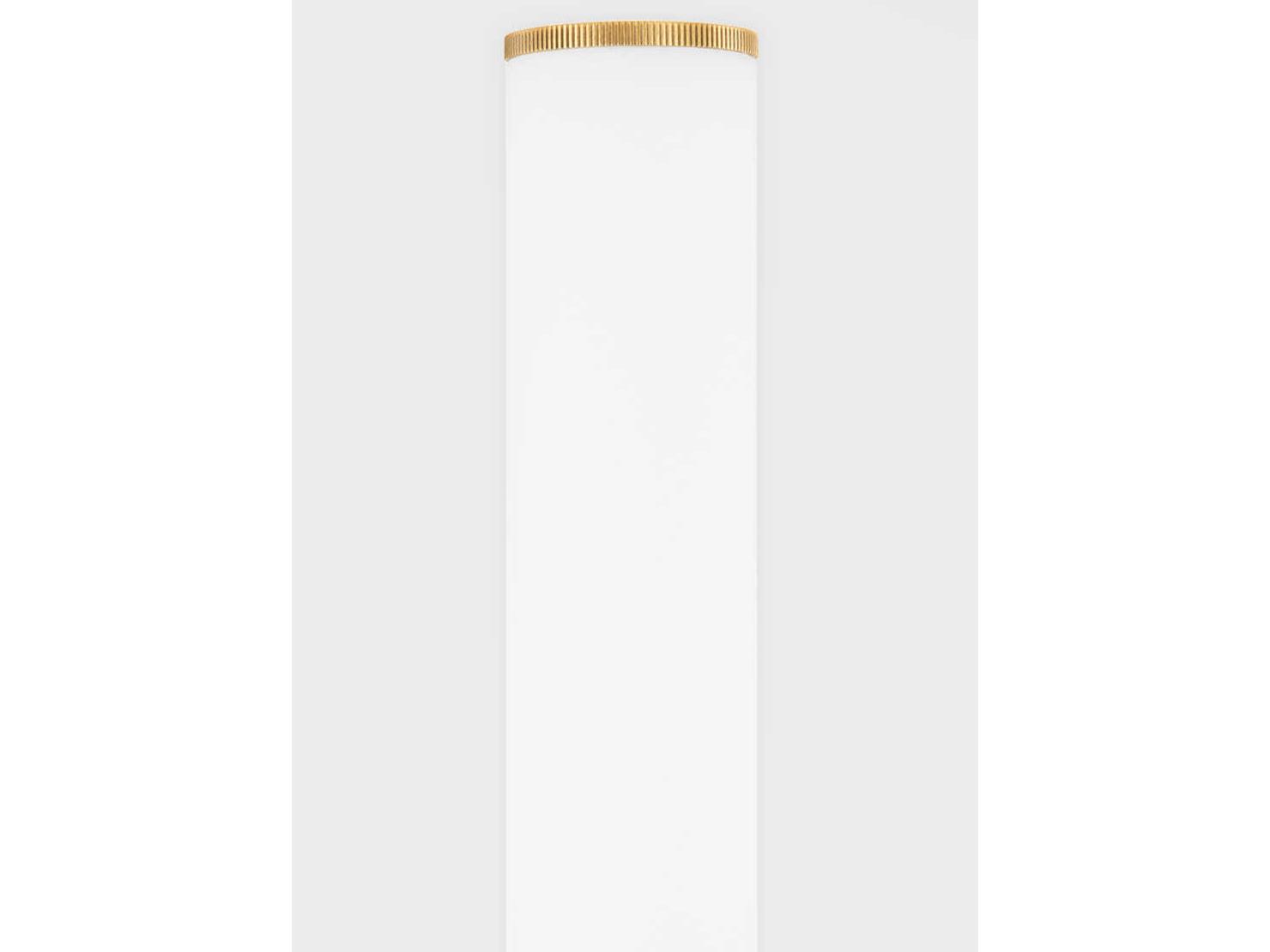 Hudson Valley Mill 1-Light Aged Brass Glass Wall Sconce