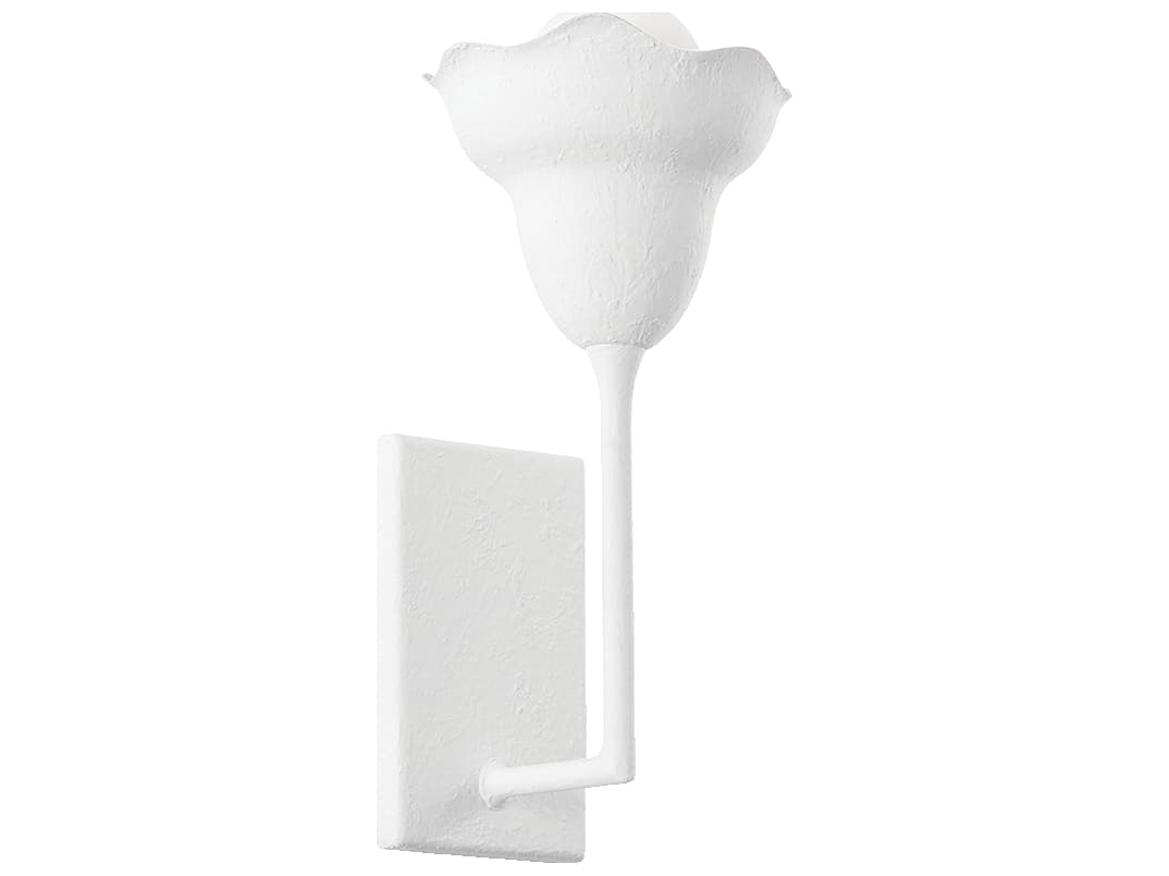 Hudson Valley Alora 1-Light White Plaster Wall Sconce