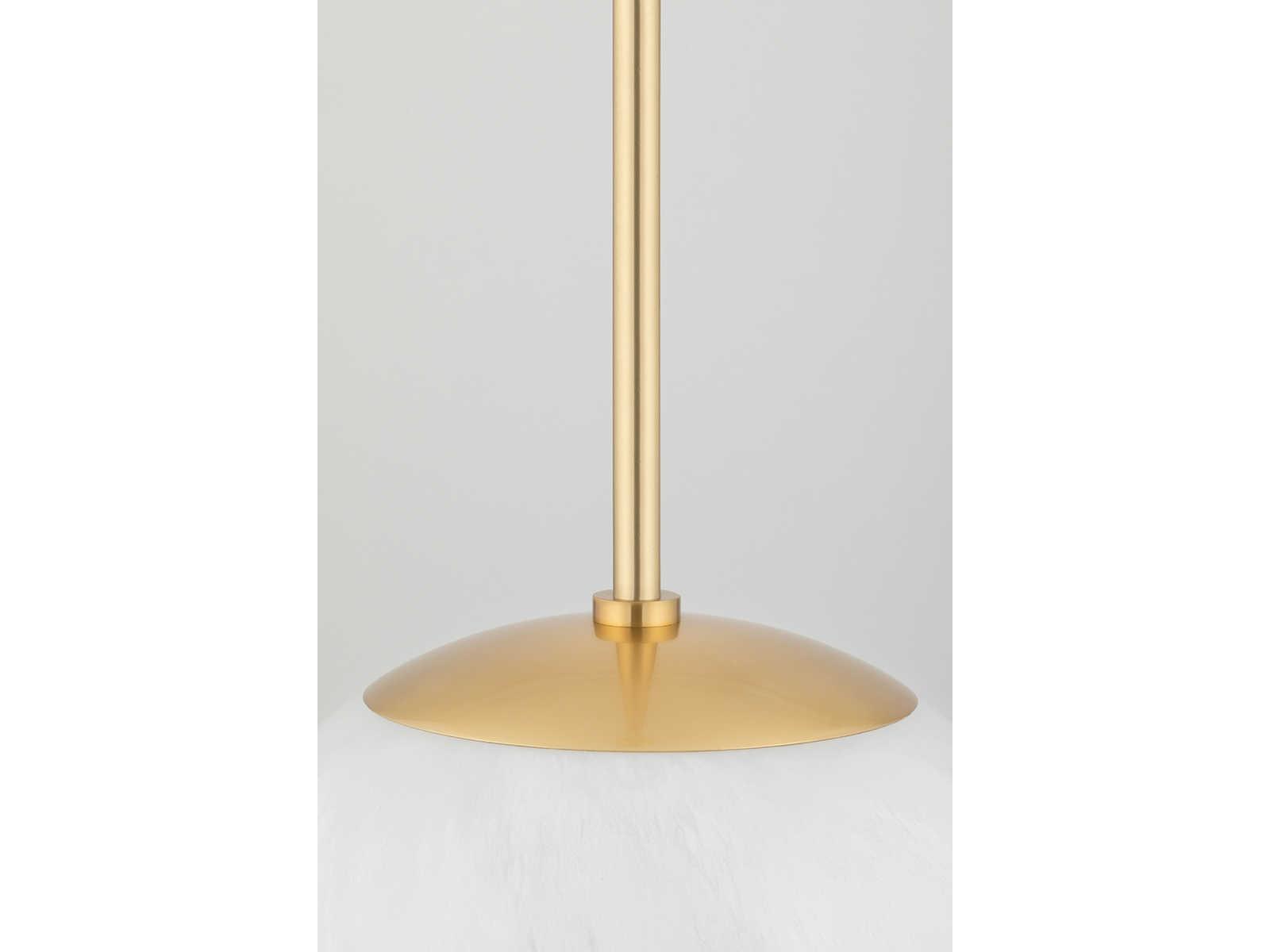 Hudson Valley Burlington 1-Light Aged Brass Glass Globe Mini Pendant