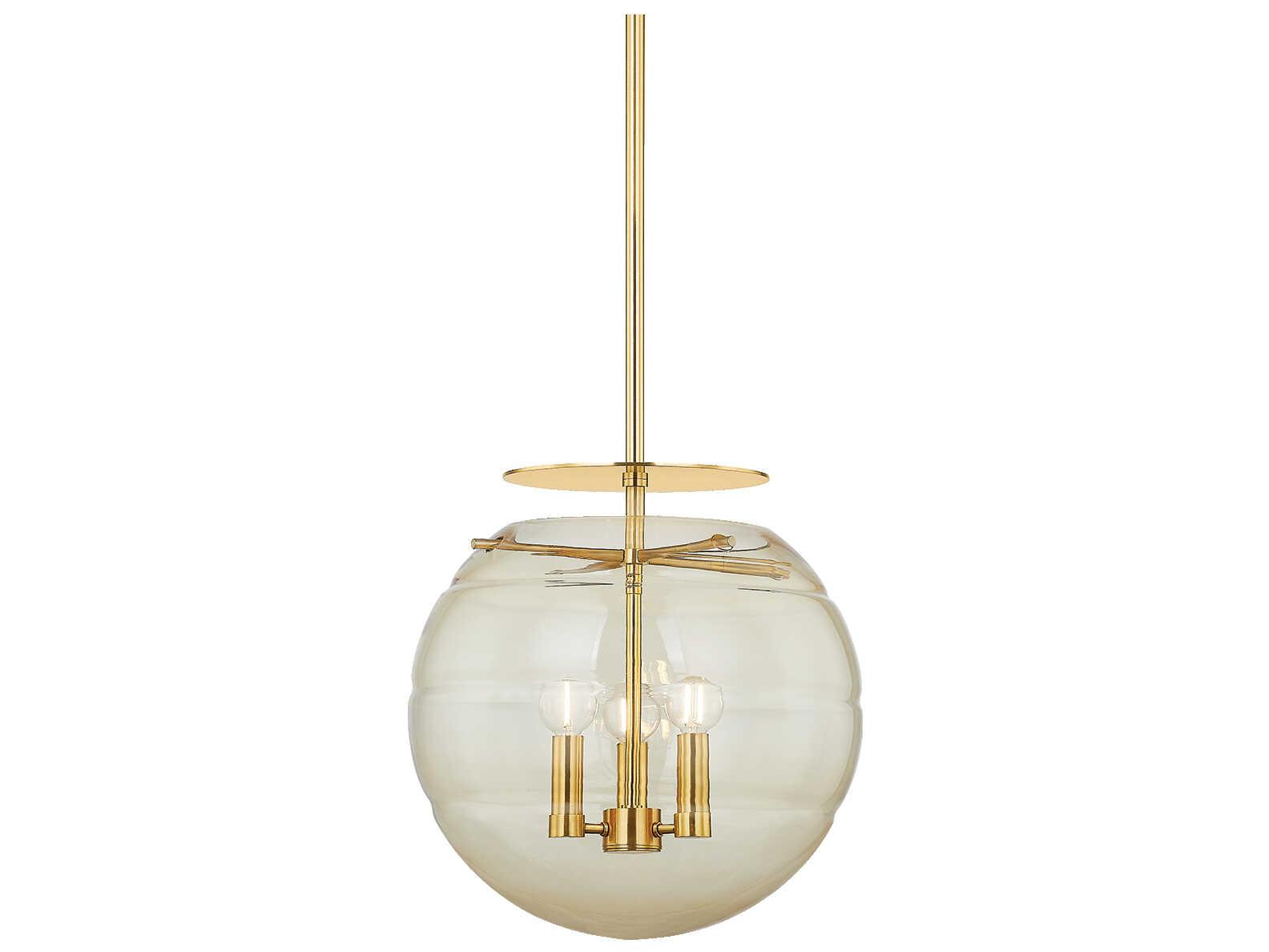 Hudson Valley Gill 3-Light Aged Brass Globe Pendant