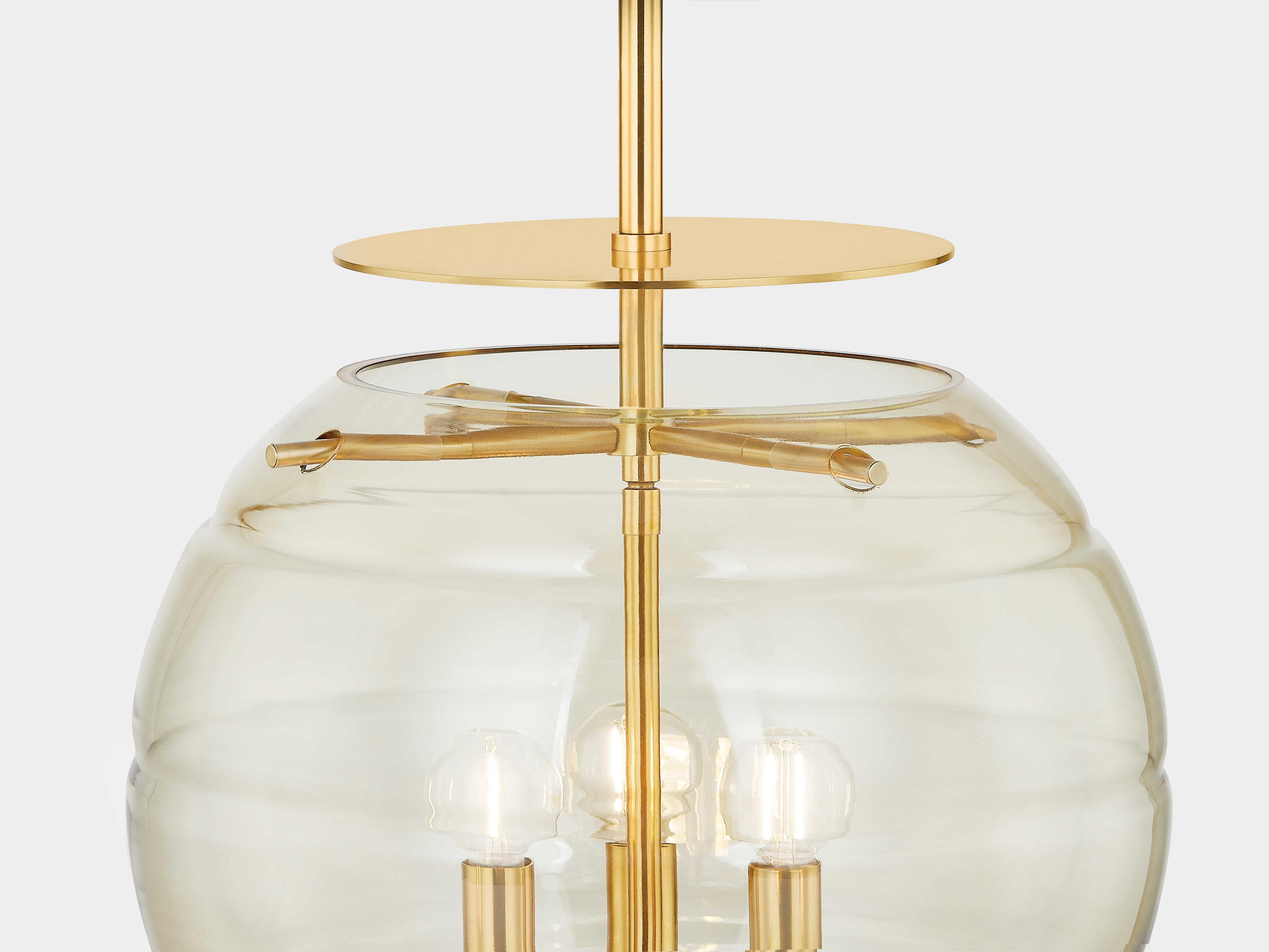 Hudson Valley Gill 3-Light Aged Brass Globe Pendant