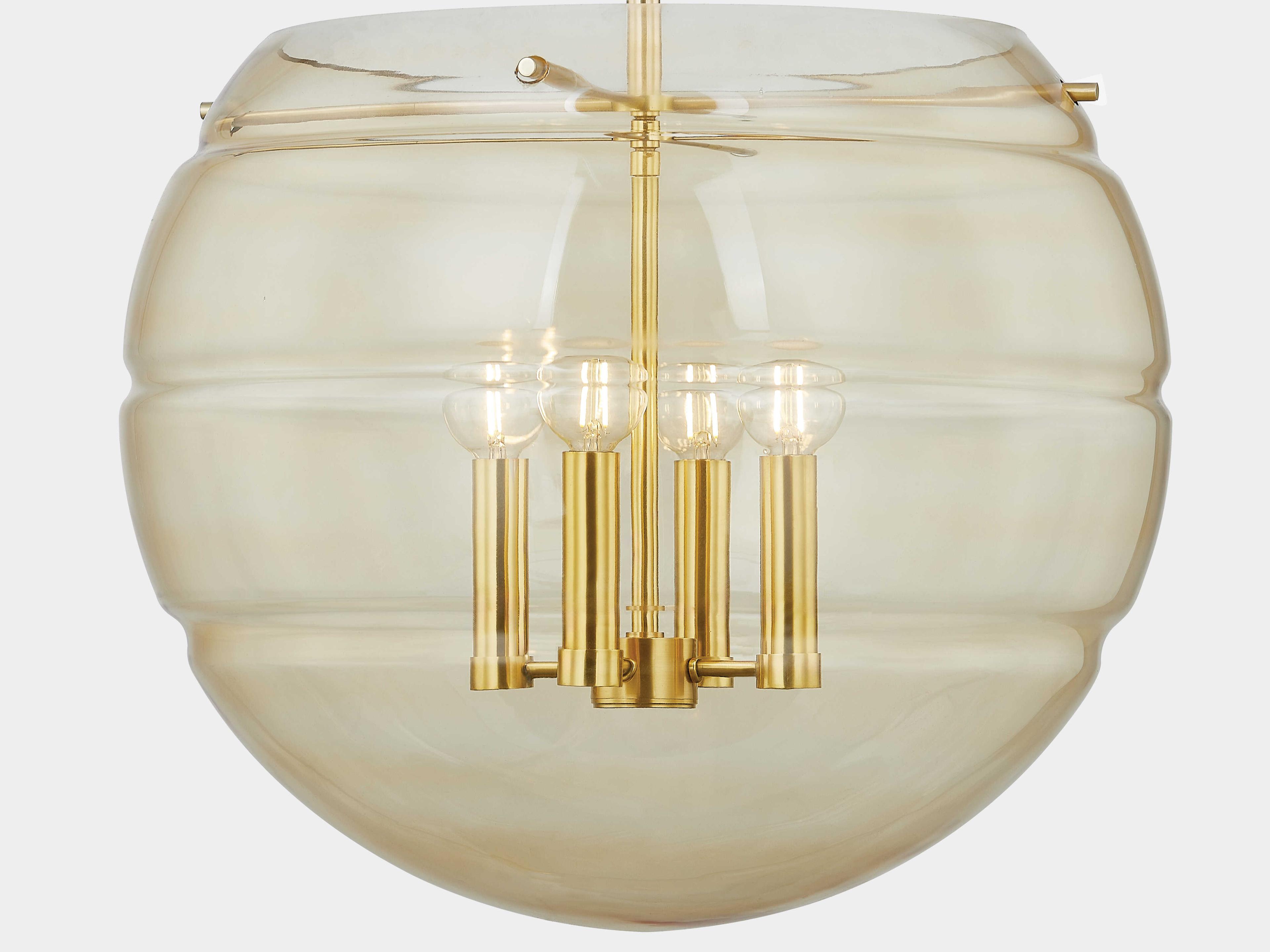 Hudson Valley Gill 4-Light Aged Brass Globe Pendant