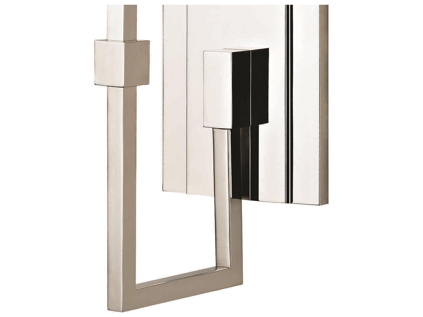 Hudson Valley Fletcher 1-Light Polished Nickel White Wall Sconce