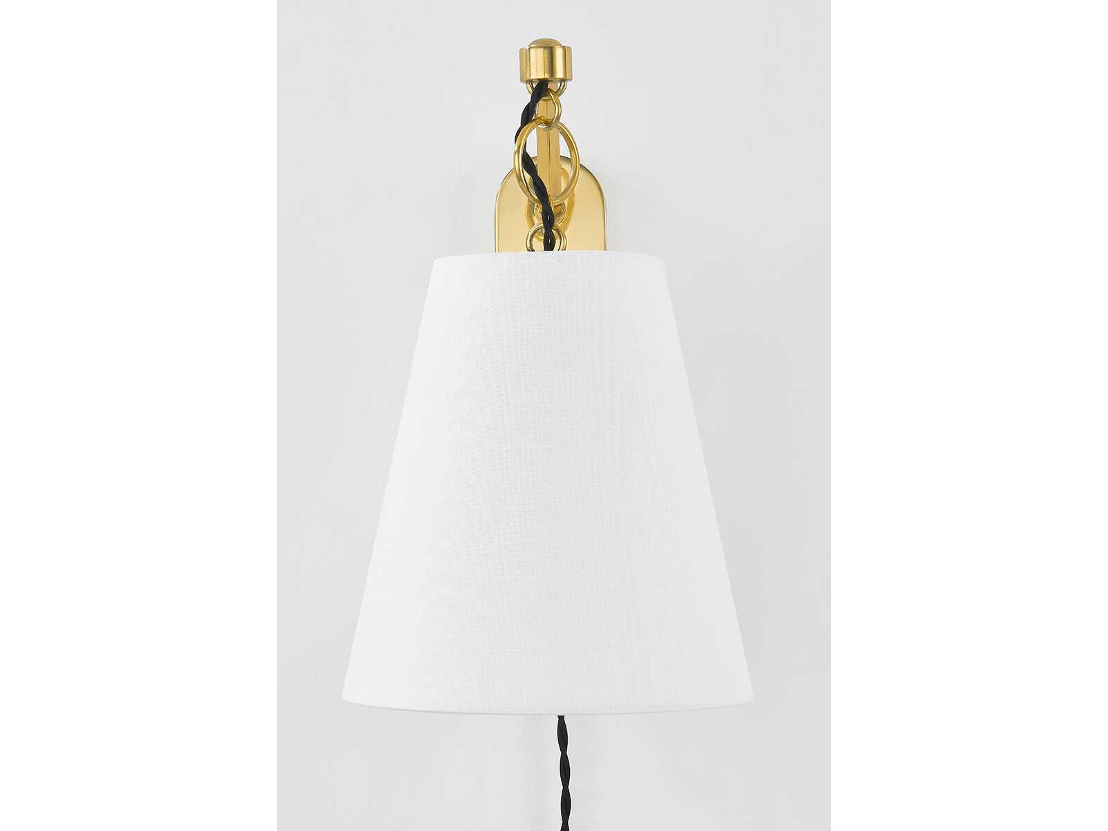 Hudson Valley Joan 1-Light Aged Brass Wall Sconce