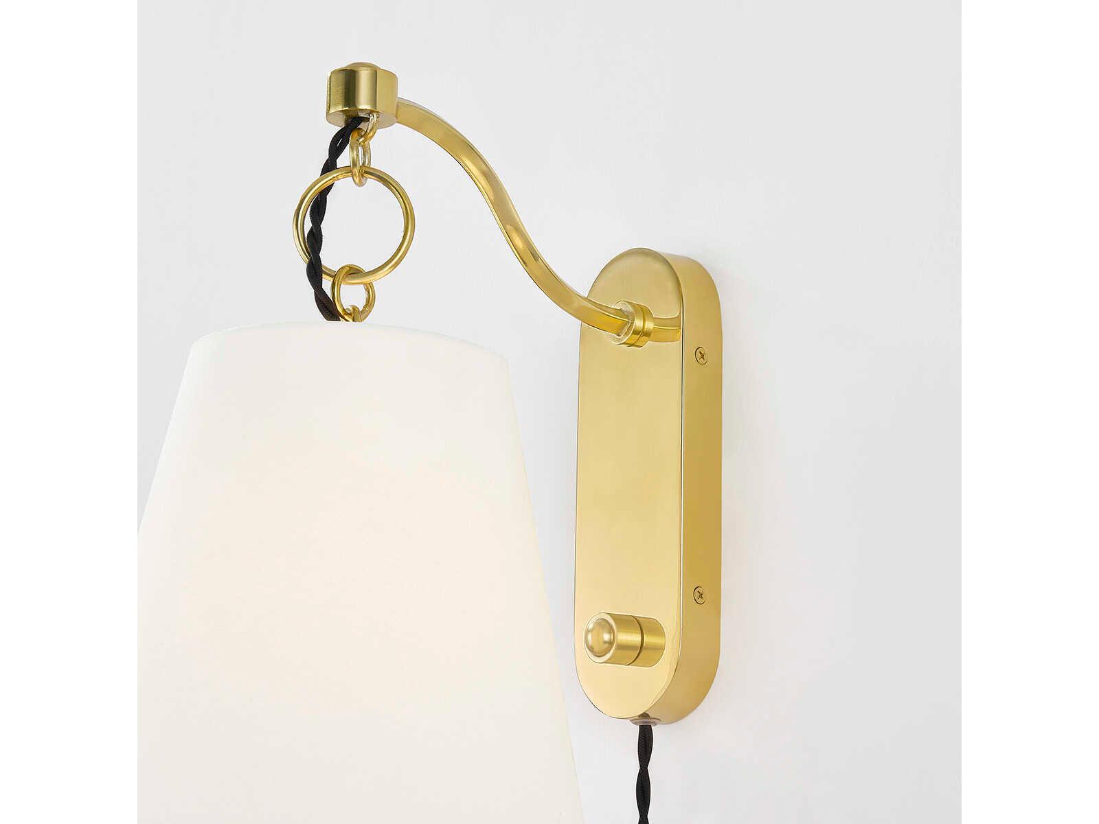 Hudson Valley Joan 1-Light Aged Brass Wall Sconce