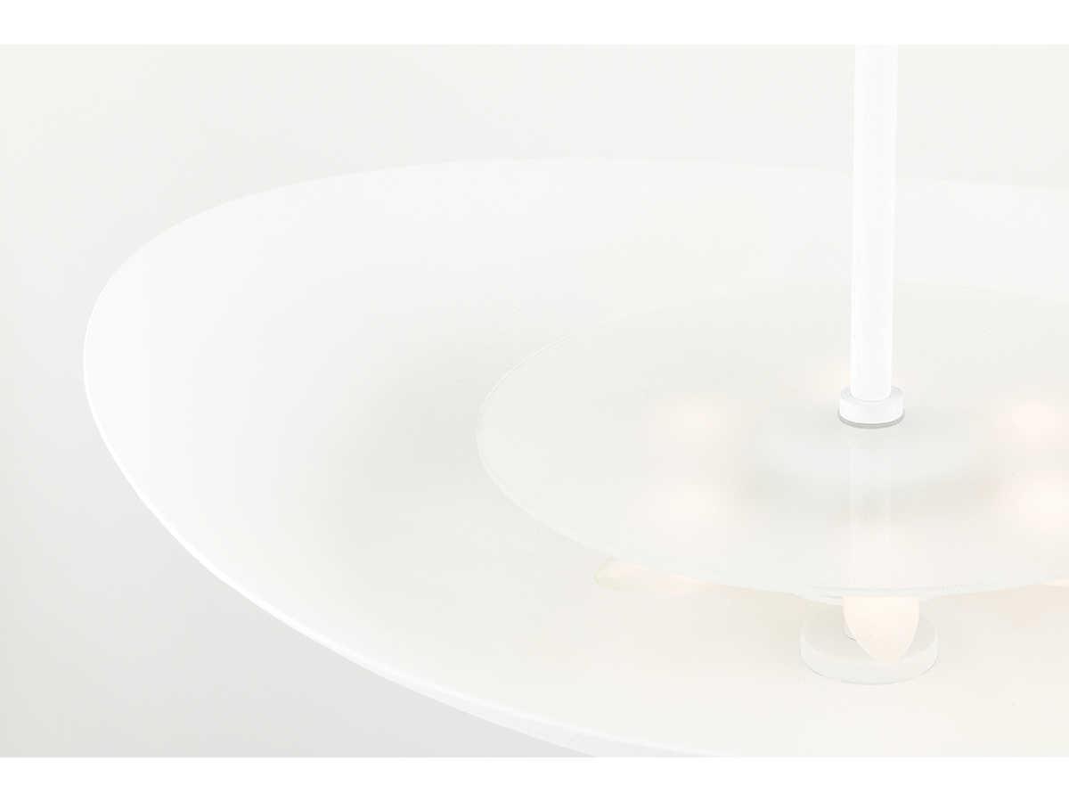 Hudson Valley Fabius 6-Light White Plaster Glass LED Bowl Pendant