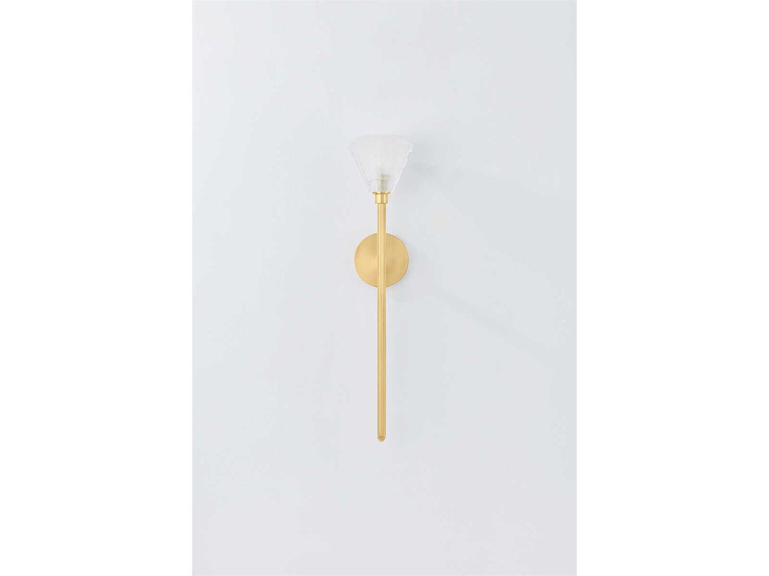Hudson Valley Maspeth 1-Light Aged Brass Wall Sconce