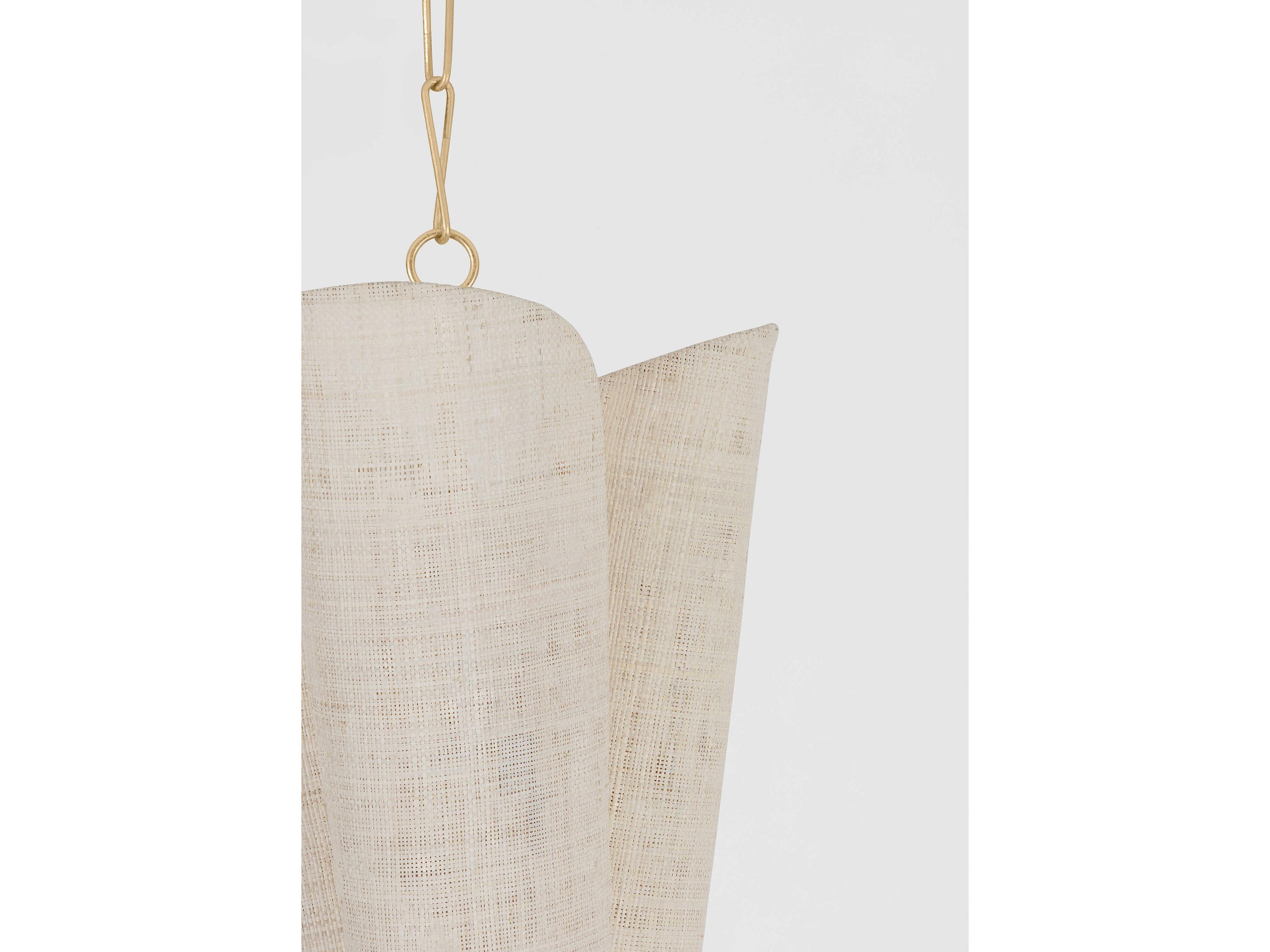 Hudson Valley Springhill 6-Light Gold Leaf Off White Pendant