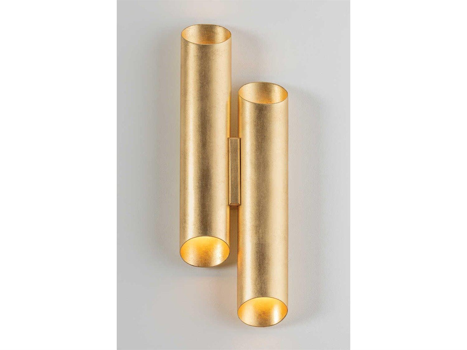 Hudson Valley Rylane 4-Light Vintage Gold Leaf Wall Sconce