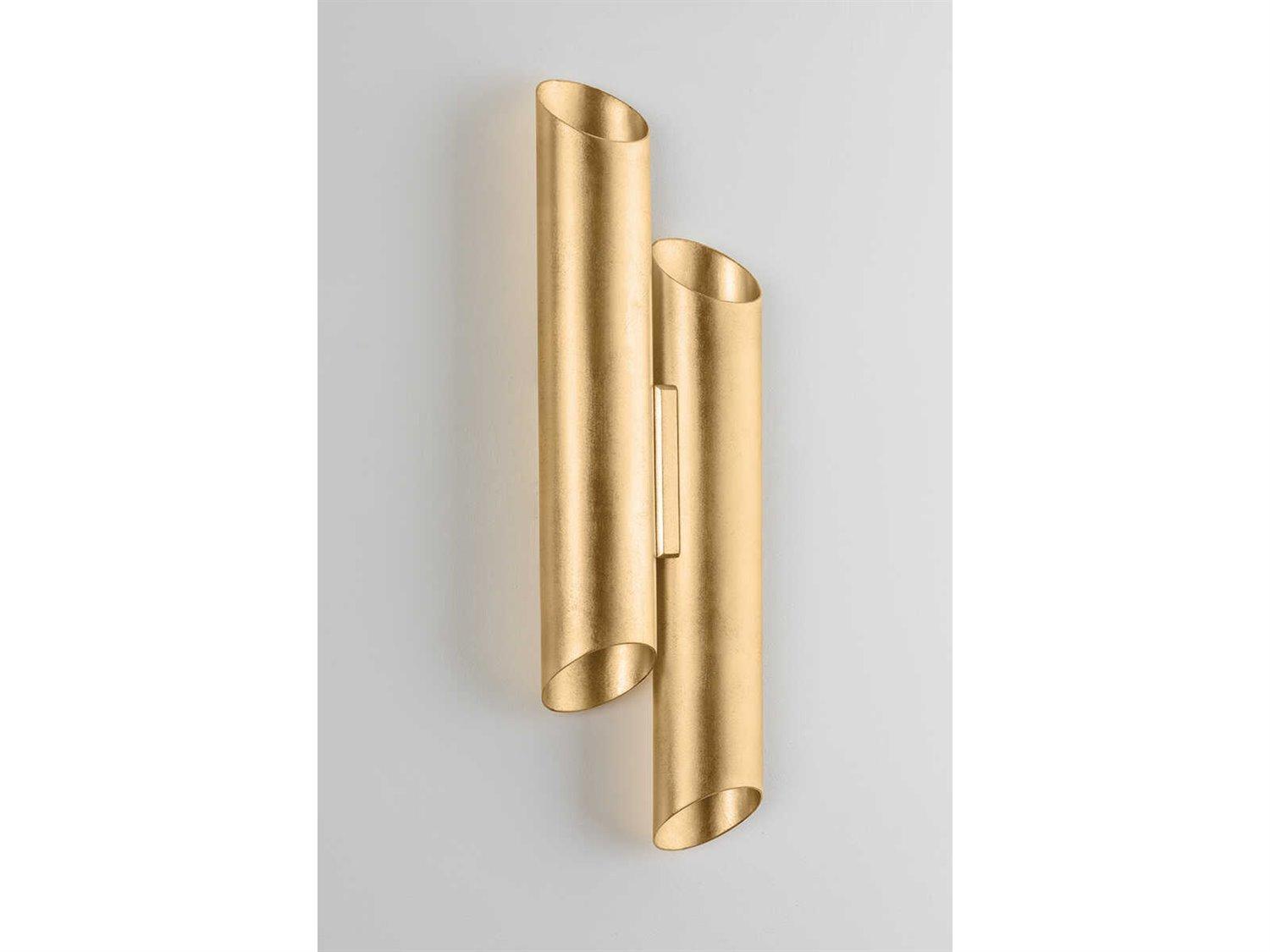 Hudson Valley Rylane 4-Light Vintage Gold Leaf Wall Sconce