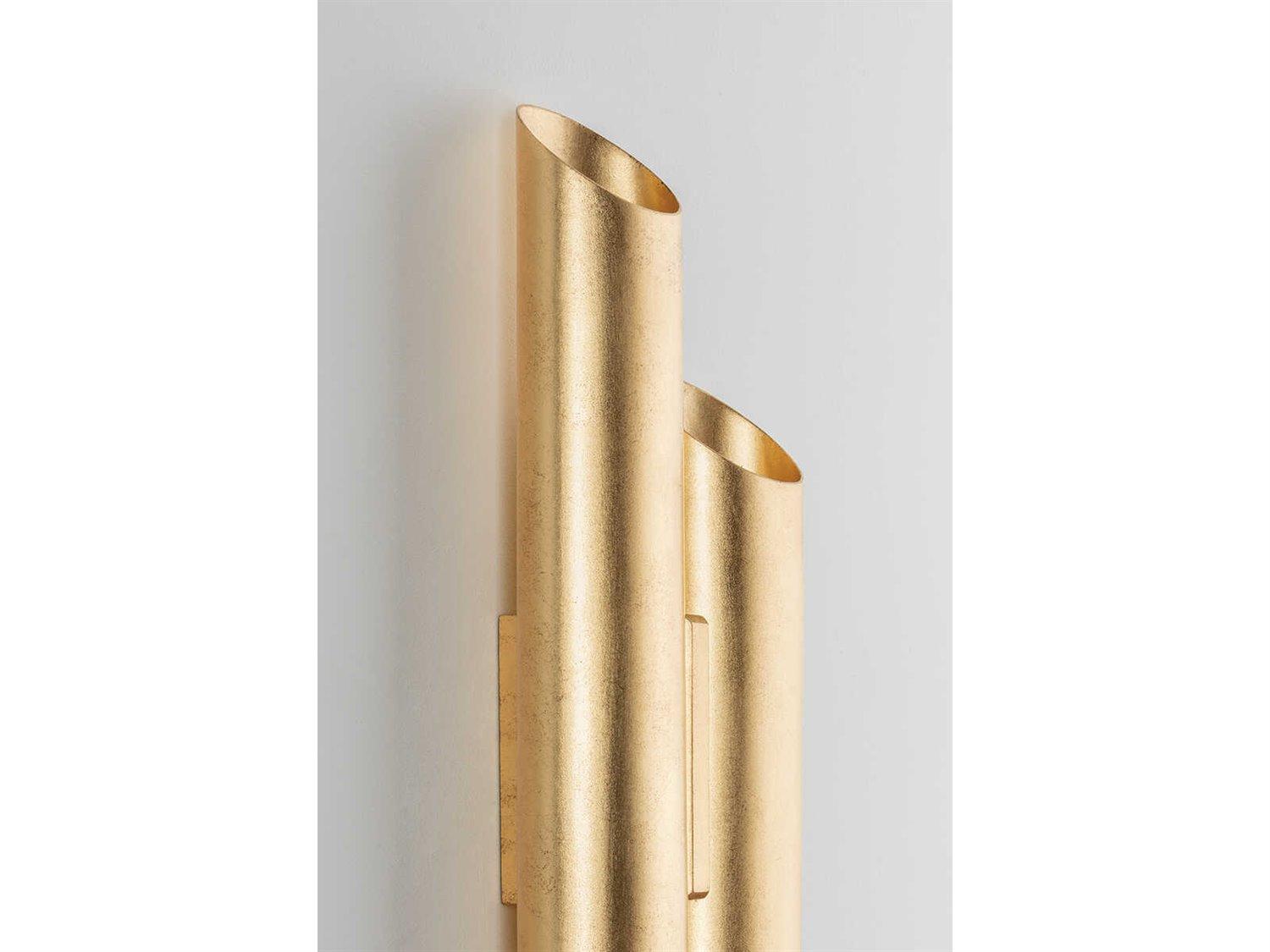 Hudson Valley Rylane 4-Light Vintage Gold Leaf Wall Sconce