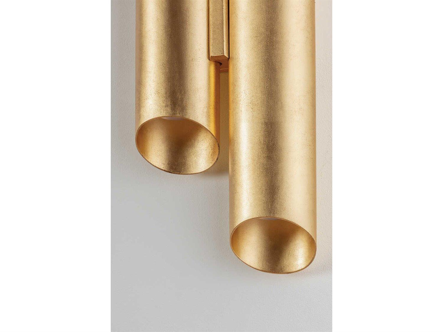 Hudson Valley Rylane 4-Light Vintage Gold Leaf Wall Sconce