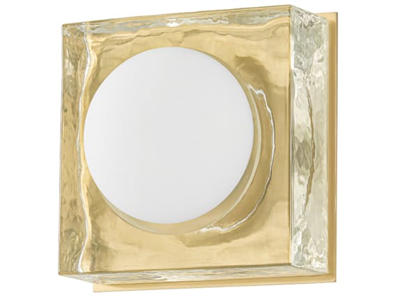 Hudson Valley Mackay 1-Light Aged Brass Glass LED Wall Sconce