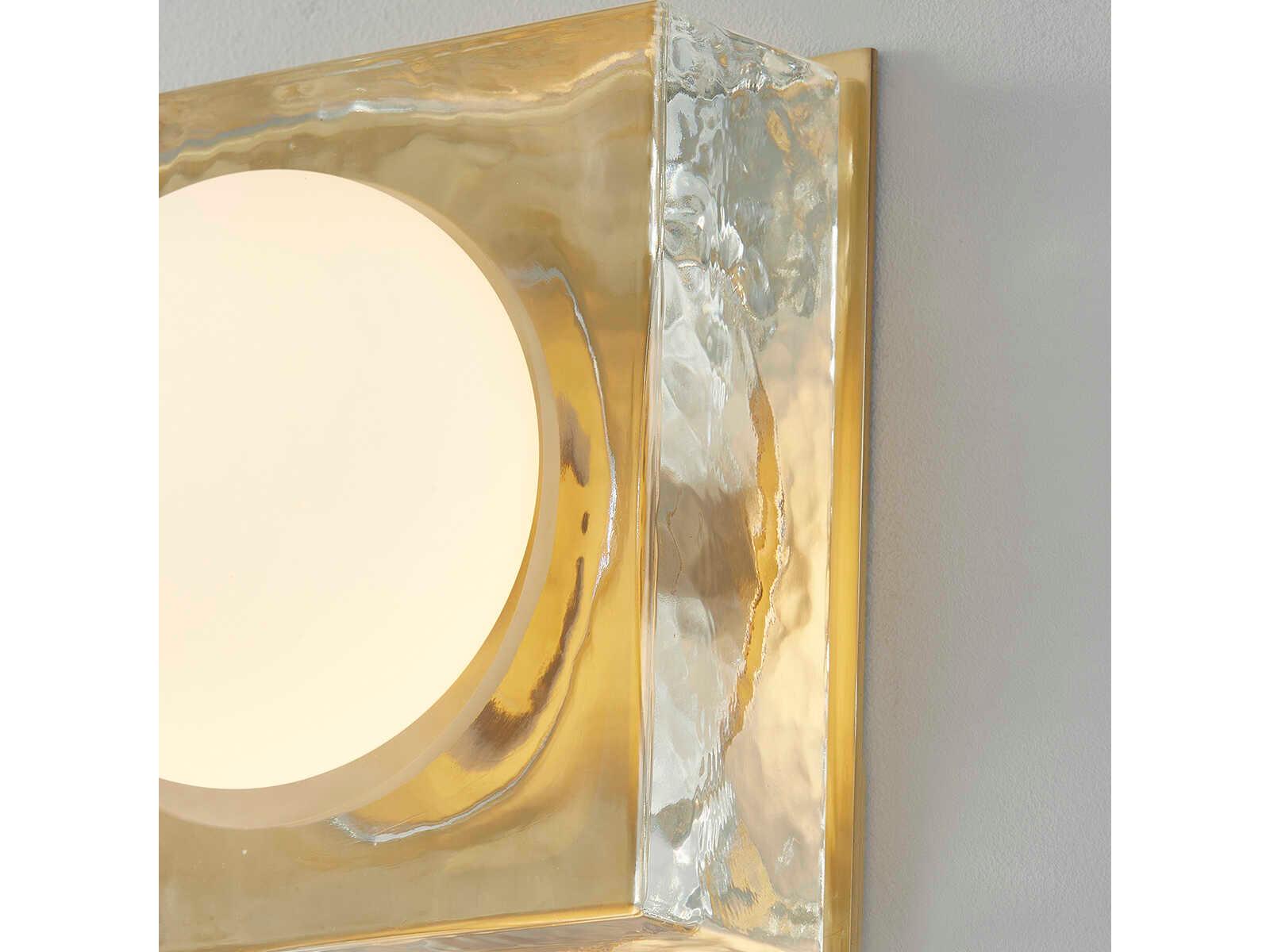 Hudson Valley Mackay 1-Light Aged Brass Glass LED Wall Sconce