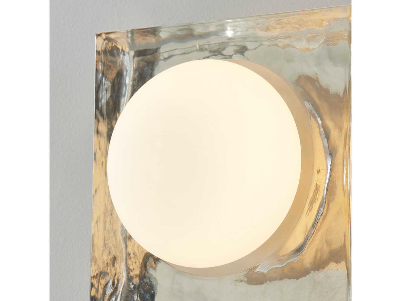 Hudson Valley Mackay 1-Light Polished Nickel Glass LED Wall Sconce