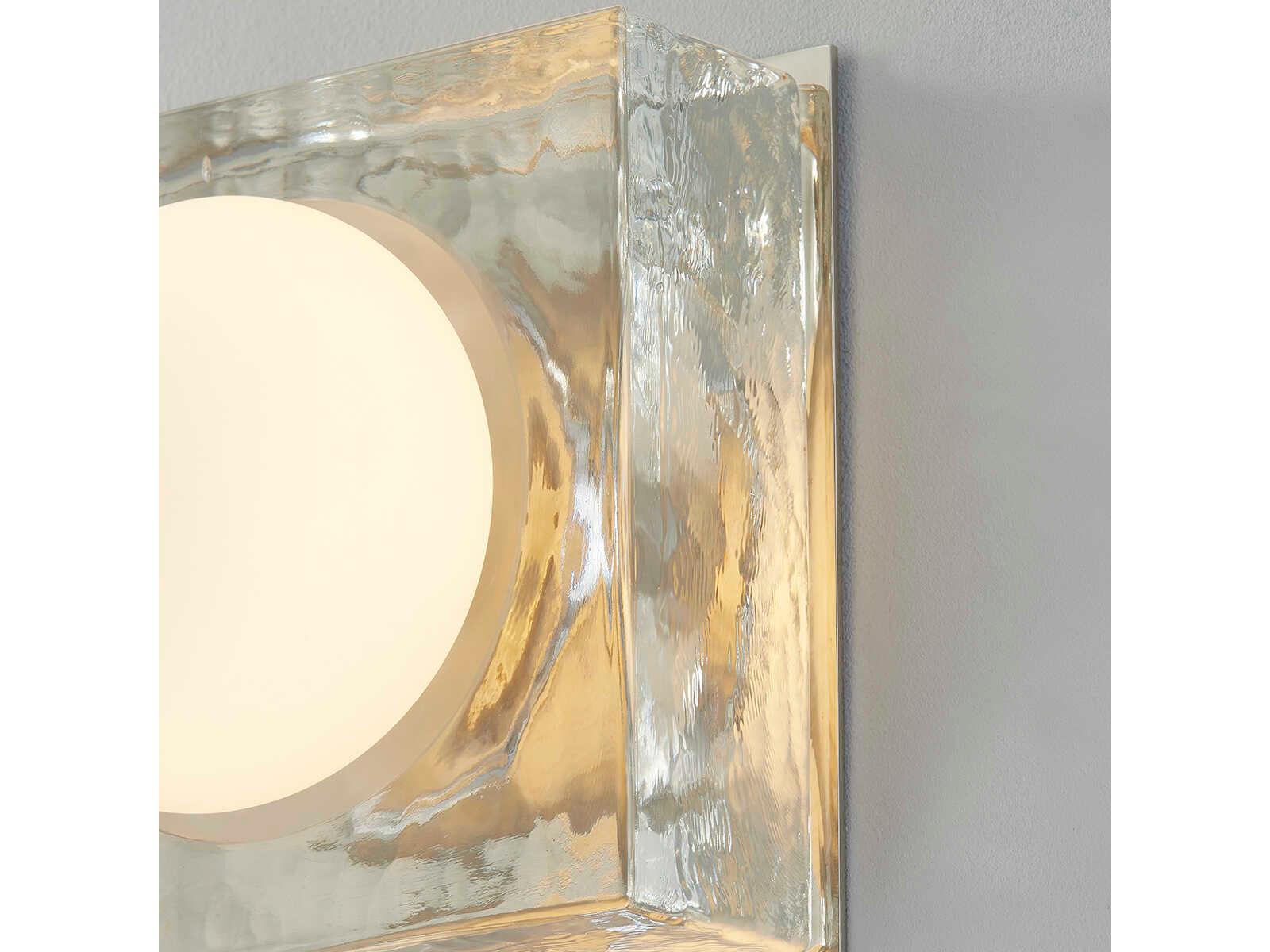 Hudson Valley Mackay 1-Light Polished Nickel Glass LED Wall Sconce