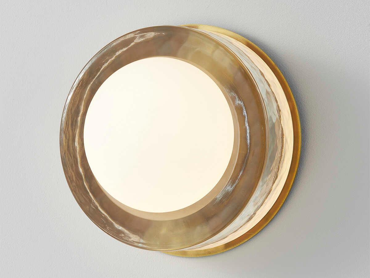 Hudson Valley Mackay 1-Light Aged Brass Glass LED Wall Sconce