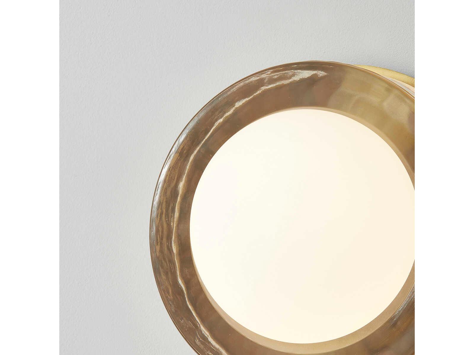 Hudson Valley Mackay 1-Light Aged Brass Glass LED Wall Sconce