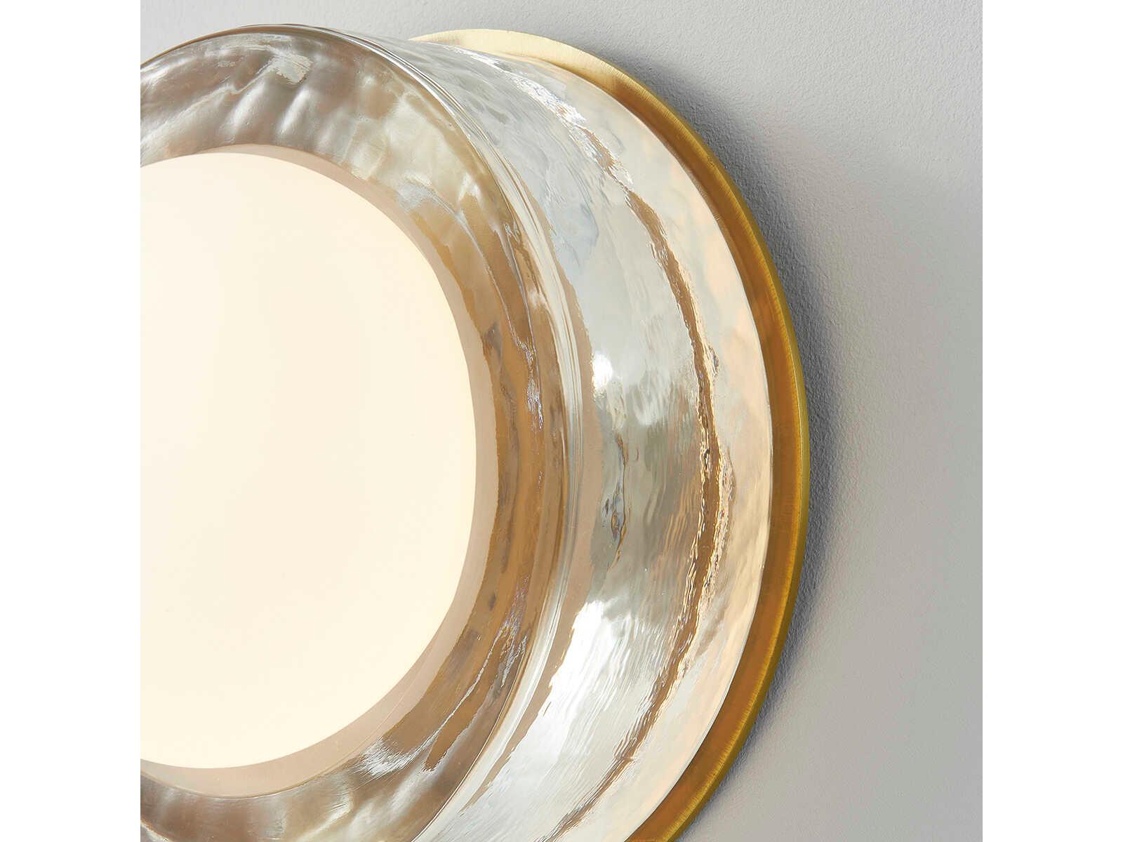 Hudson Valley Mackay 1-Light Aged Brass Glass LED Wall Sconce