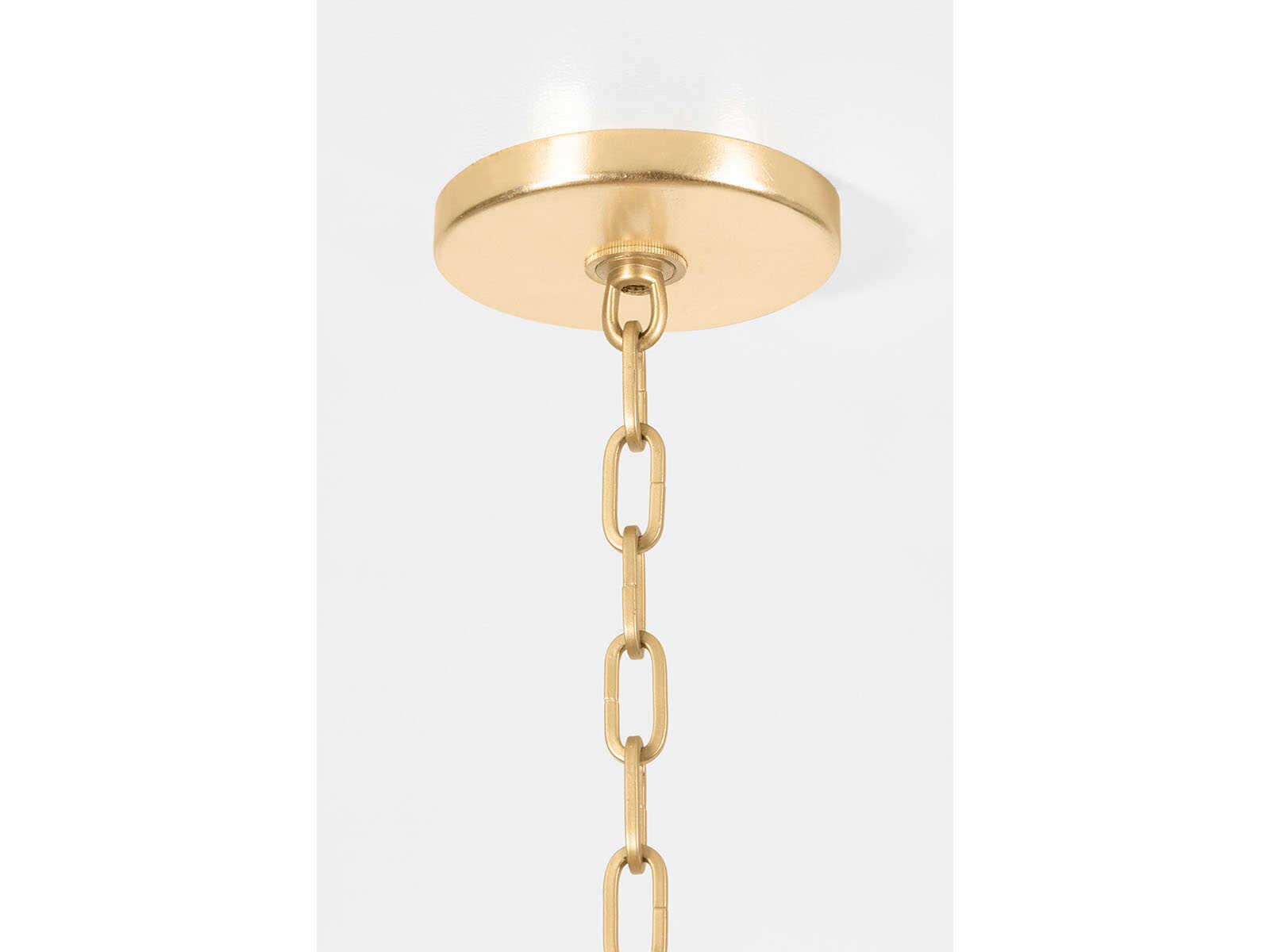 Hudson Valley Laurenceston 3-Light Gold Leaf Lantern Pendant