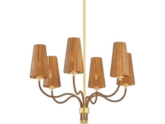 Hudson Valley Atwood 6-Light Aged Brass Chandelier