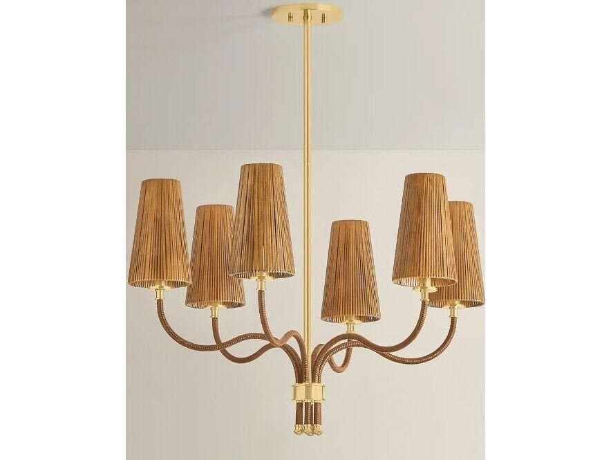 Hudson Valley Atwood 6-Light Aged Brass Chandelier