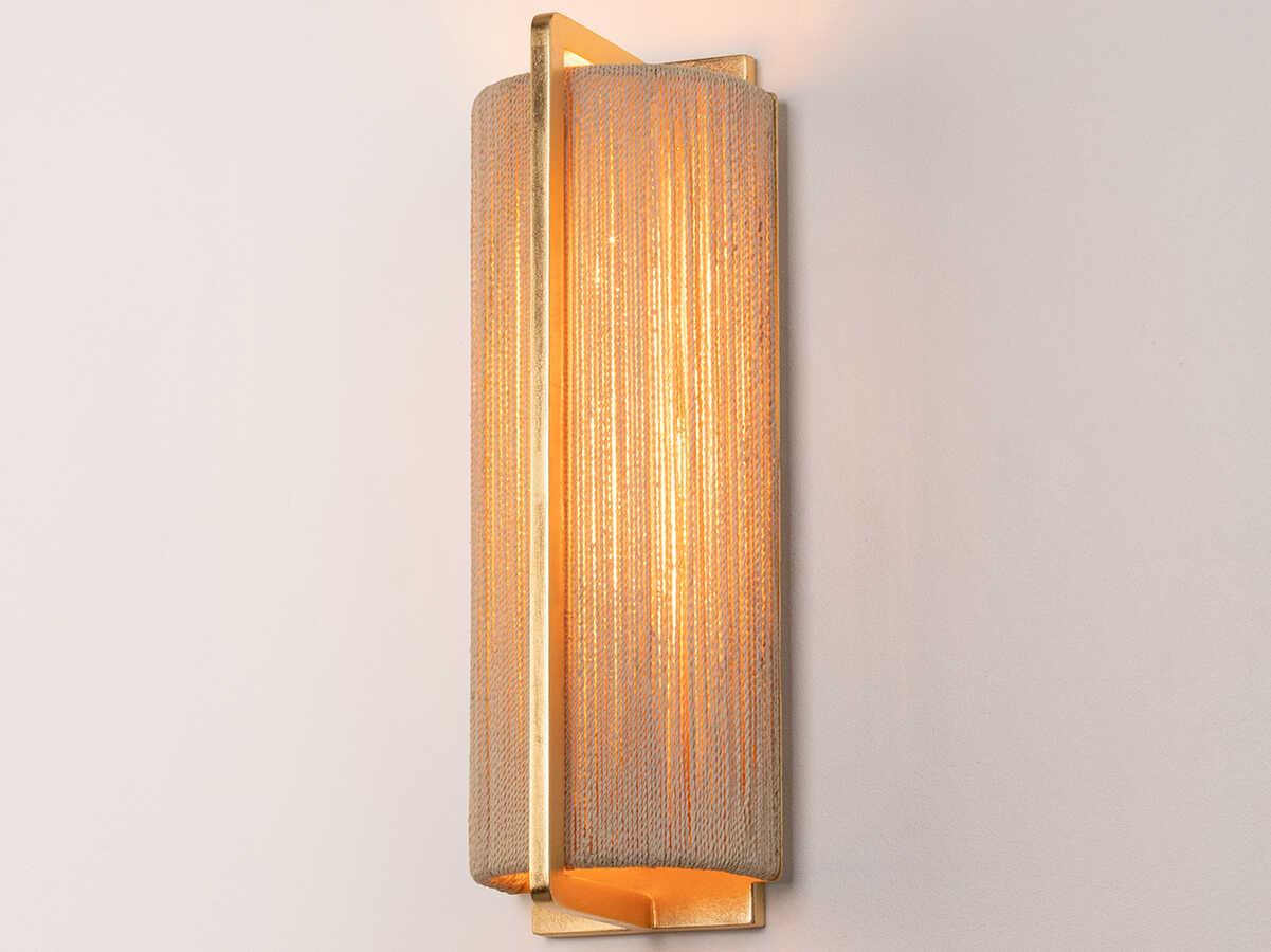 Hudson Valley Quebec 1-Light Gold Leaf Wall Sconce