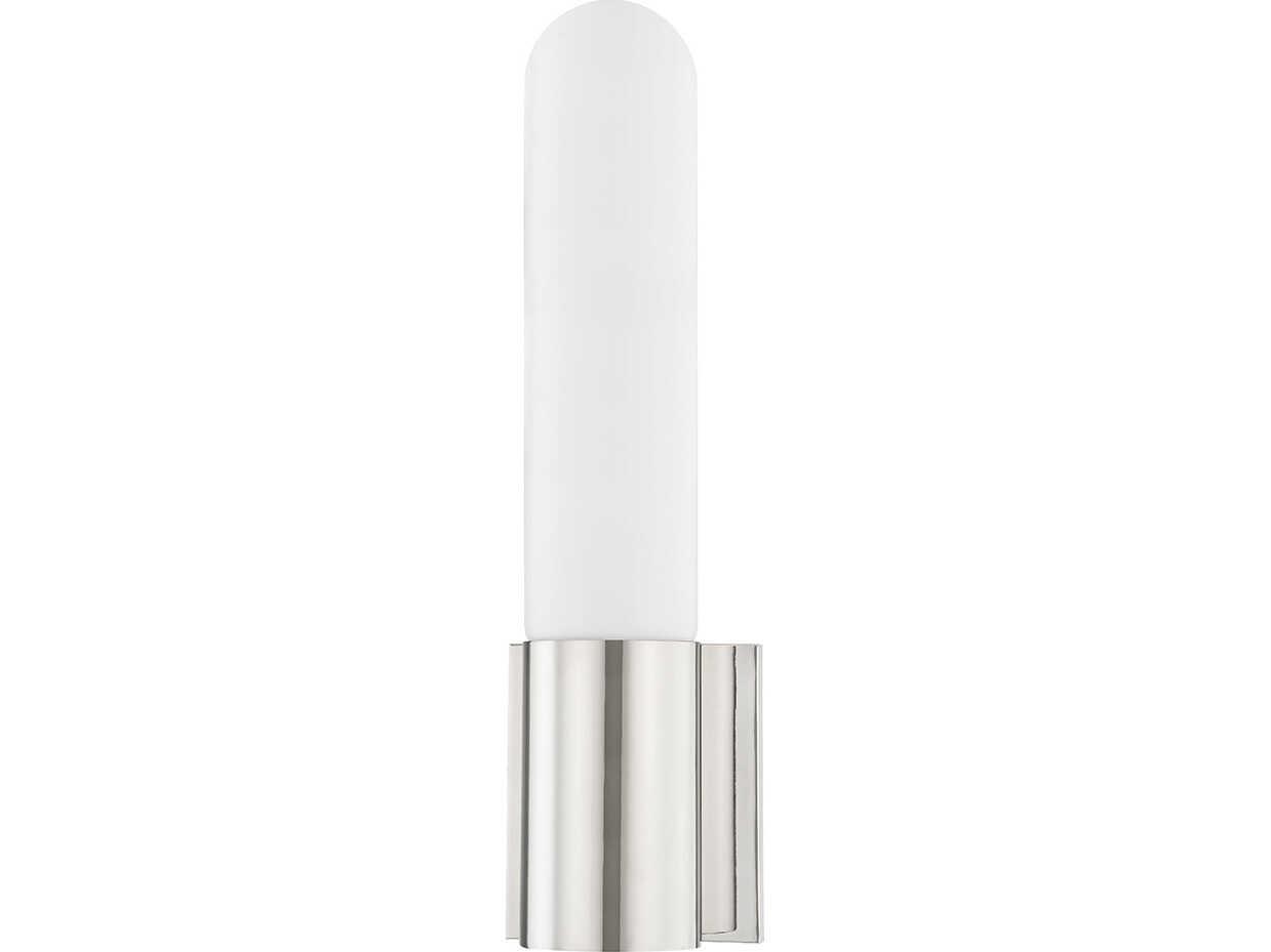 Hudson Valley Carlin 1-Light Polished Nickel Glass LED Wall Sconce