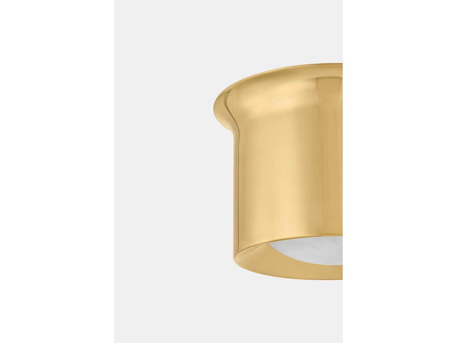 Hudson Valley Noxon 1-Light Aged Brass Cylinder Flush Mount
