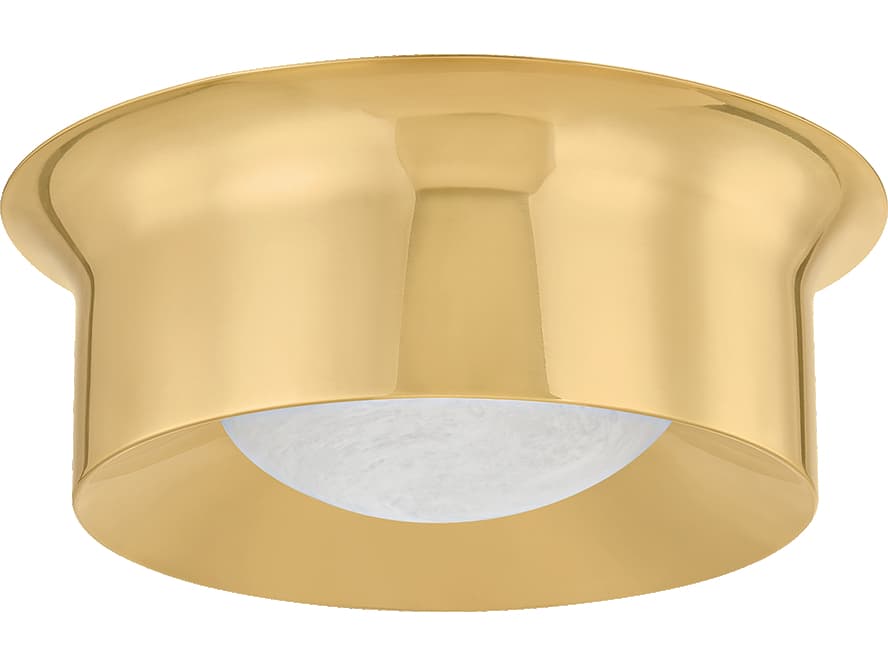 Hudson Valley Noxon 1-Light Aged Brass Round Flush Mount