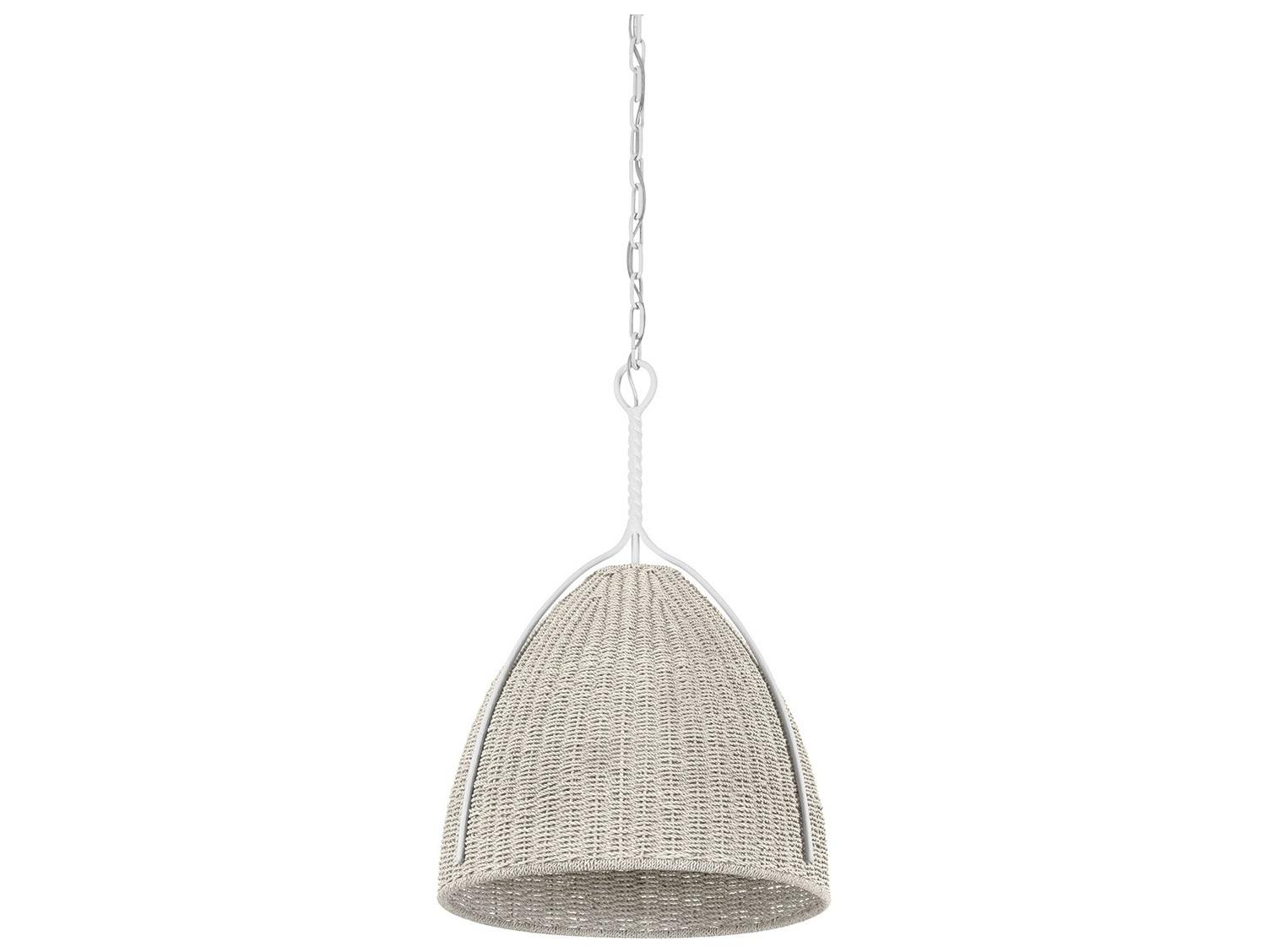 Hudson Valley Woodlawn 1-Light White Plaster Gray Pendant