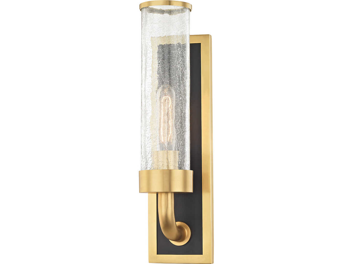 Hudson Valley Soriano 1-Light Aged Brass Clear Glass Wall Sconce