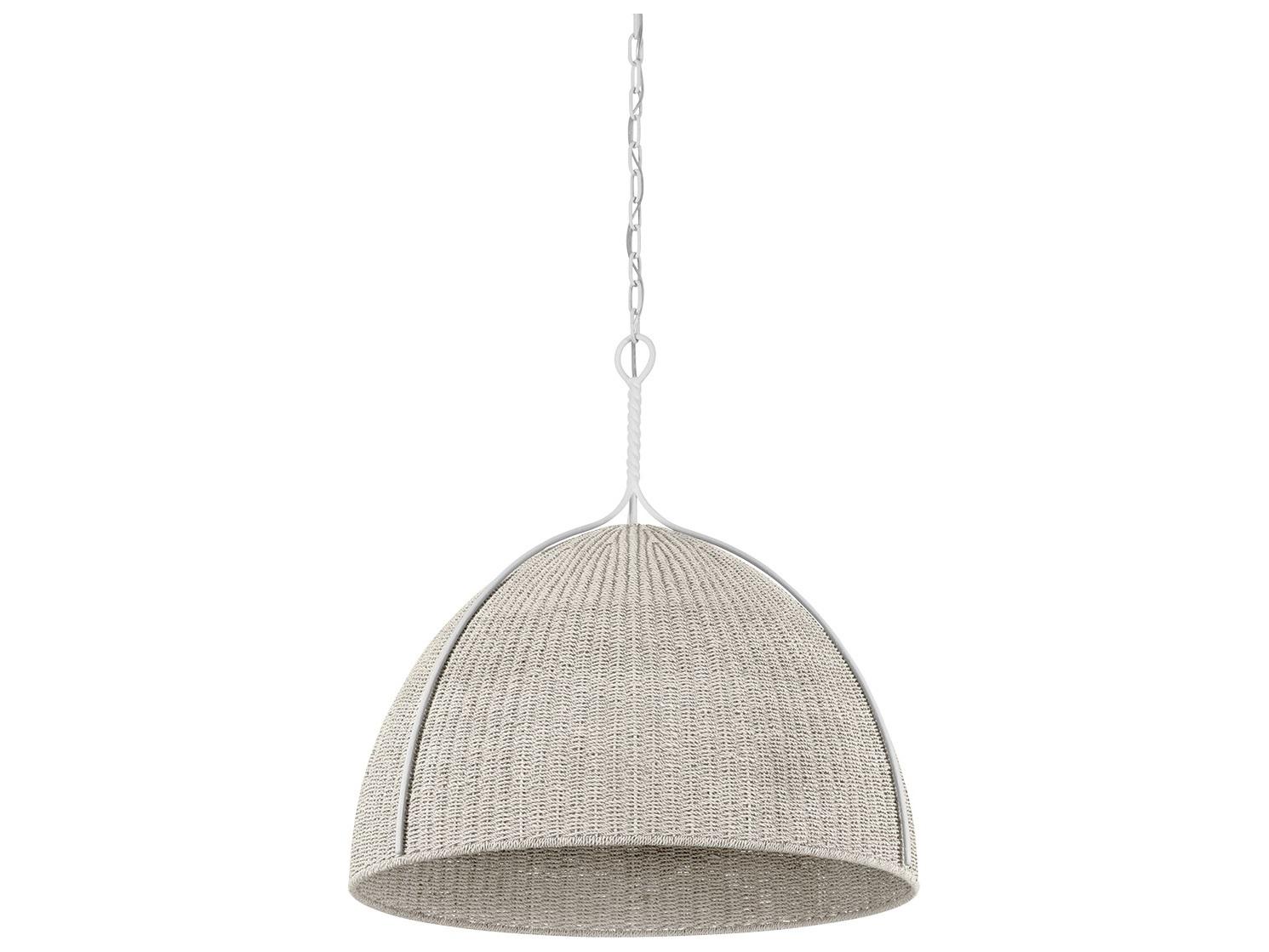 Hudson Valley Woodlawn 1-Light White Plaster Gray Pendant