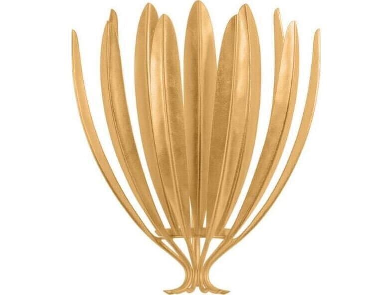 Hudson Valley Whitfield 1-Light Vintage Gold Leaf Wall Sconce