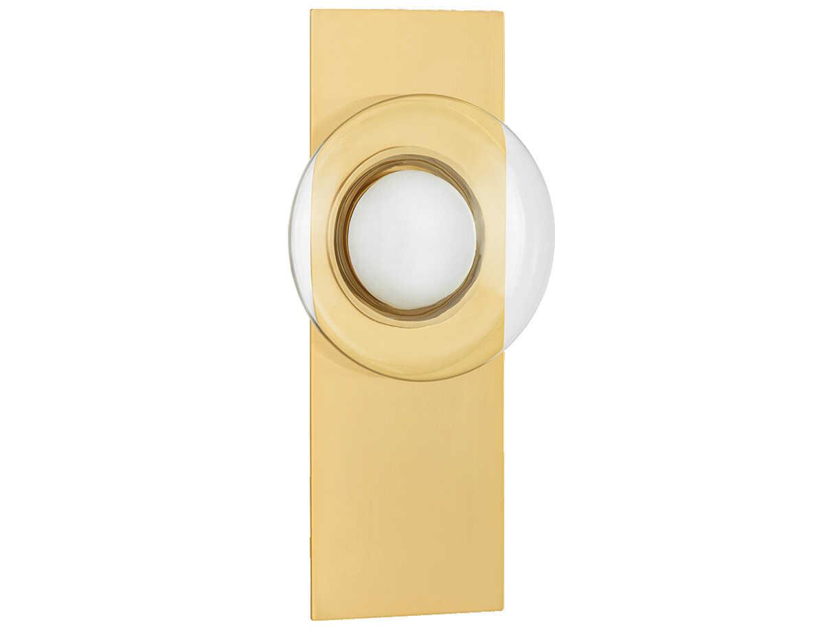 Hudson Valley Pound Ridge 1-Light Aged Brass Wall Sconce