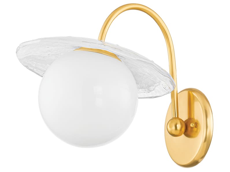 Hudson Valley Stampford 1-Light Aged Brass Wall Sconce