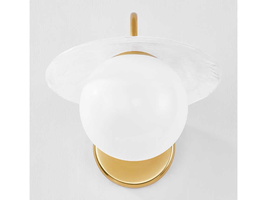 Hudson Valley Stampford 1-Light Aged Brass Wall Sconce