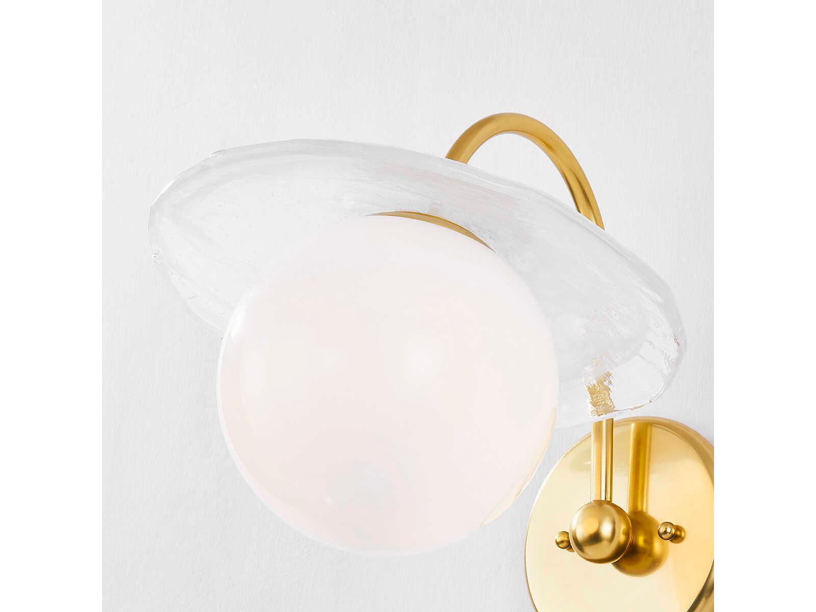 Hudson Valley Stampford 1-Light Aged Brass Wall Sconce