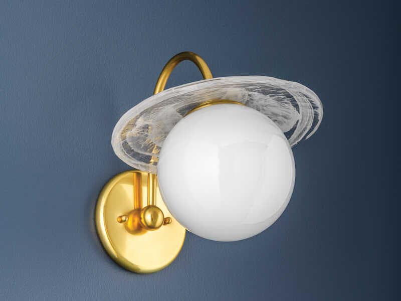 Hudson Valley Stampford 1-Light Aged Brass Wall Sconce