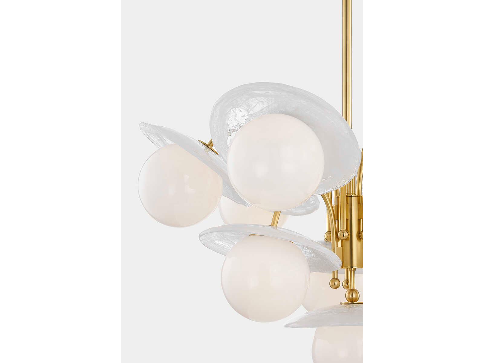 Hudson Valley Stampford 10-Light Aged Brass Globe Chandelier