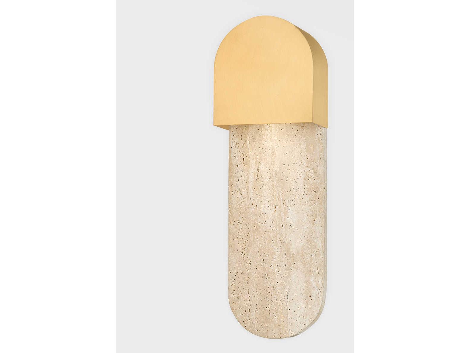 Hudson Valley Hobart 1-Light Aged Brass Wall Sconce