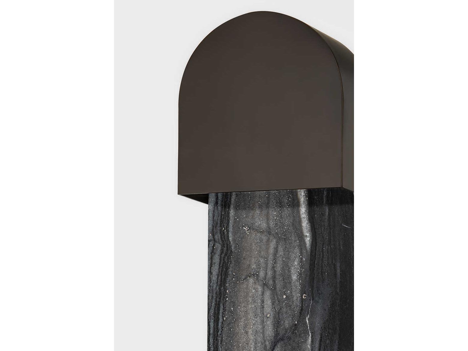 Hudson Valley Hobart 1-Light Black Brass Wall Sconce