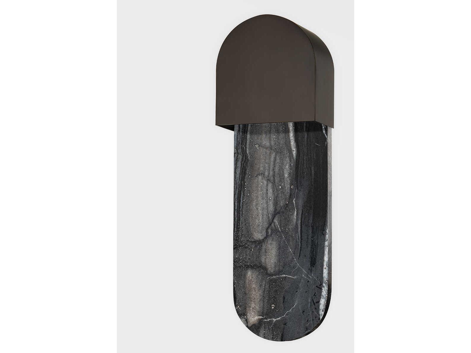 Hudson Valley Hobart 1-Light Black Brass Wall Sconce