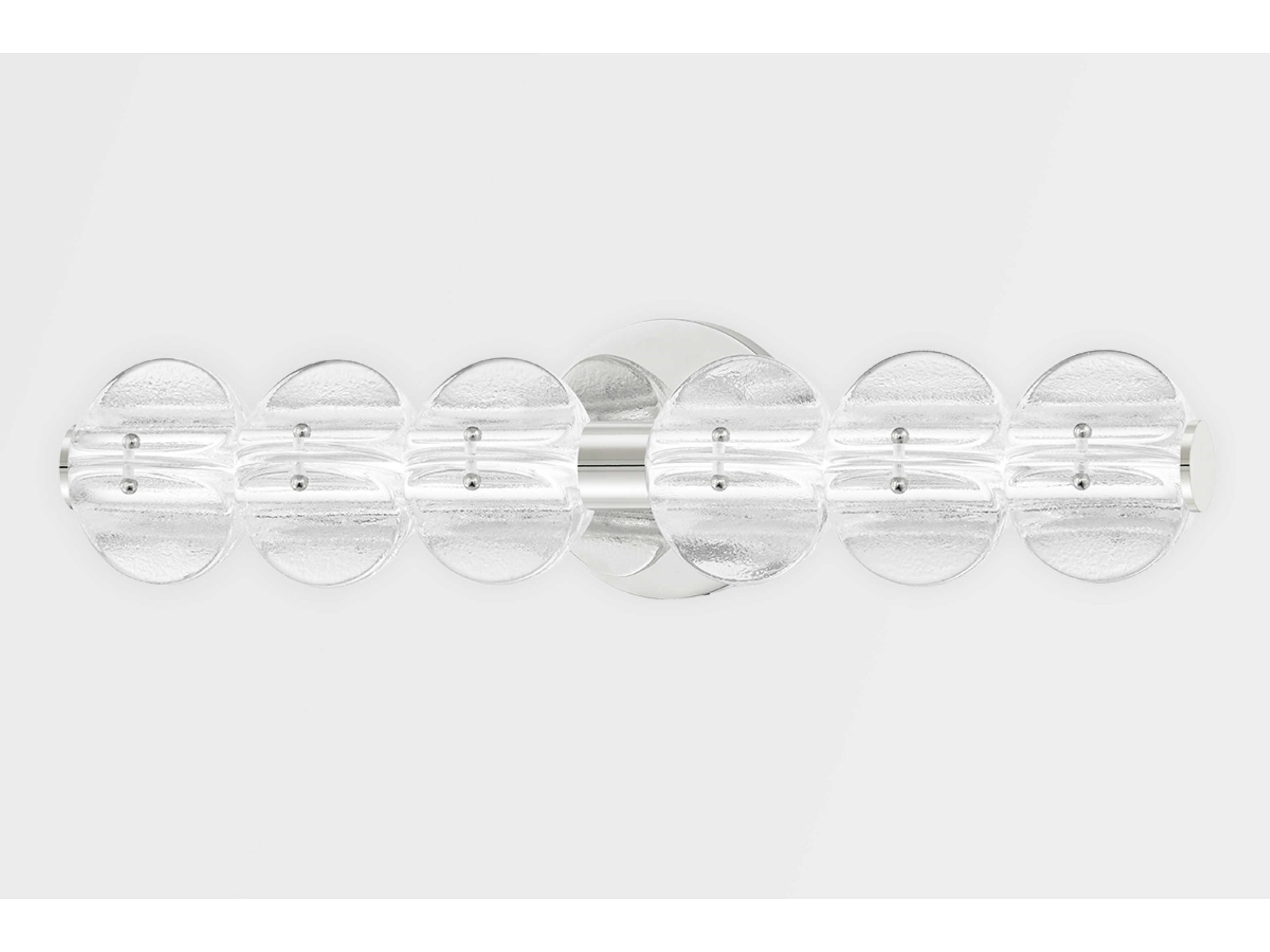 Hudson Valley Lindley 6-Light Polished Nickel Etched Glass LED Vanity Light