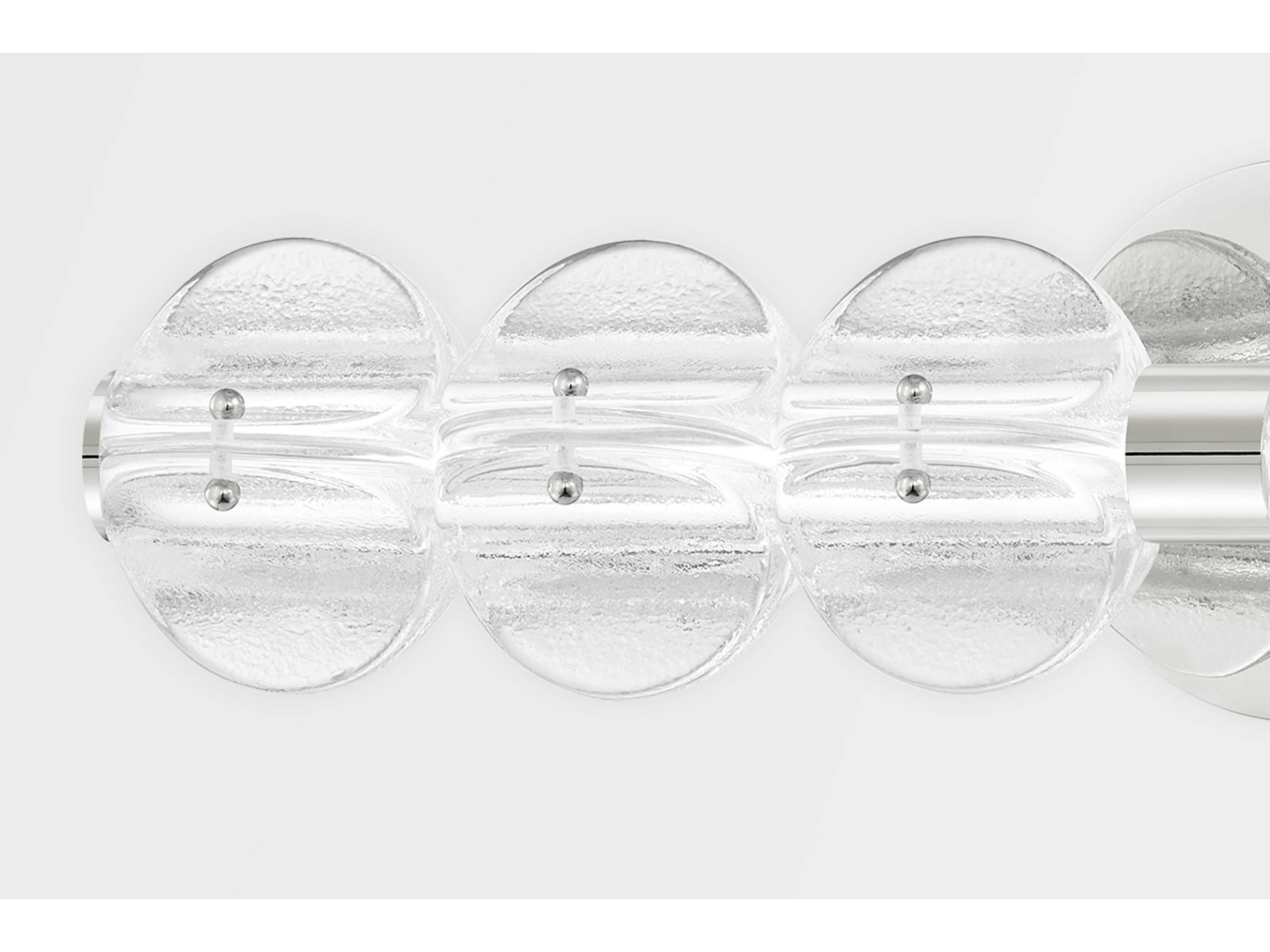 Hudson Valley Lindley 6-Light Polished Nickel Etched Glass LED Vanity Light