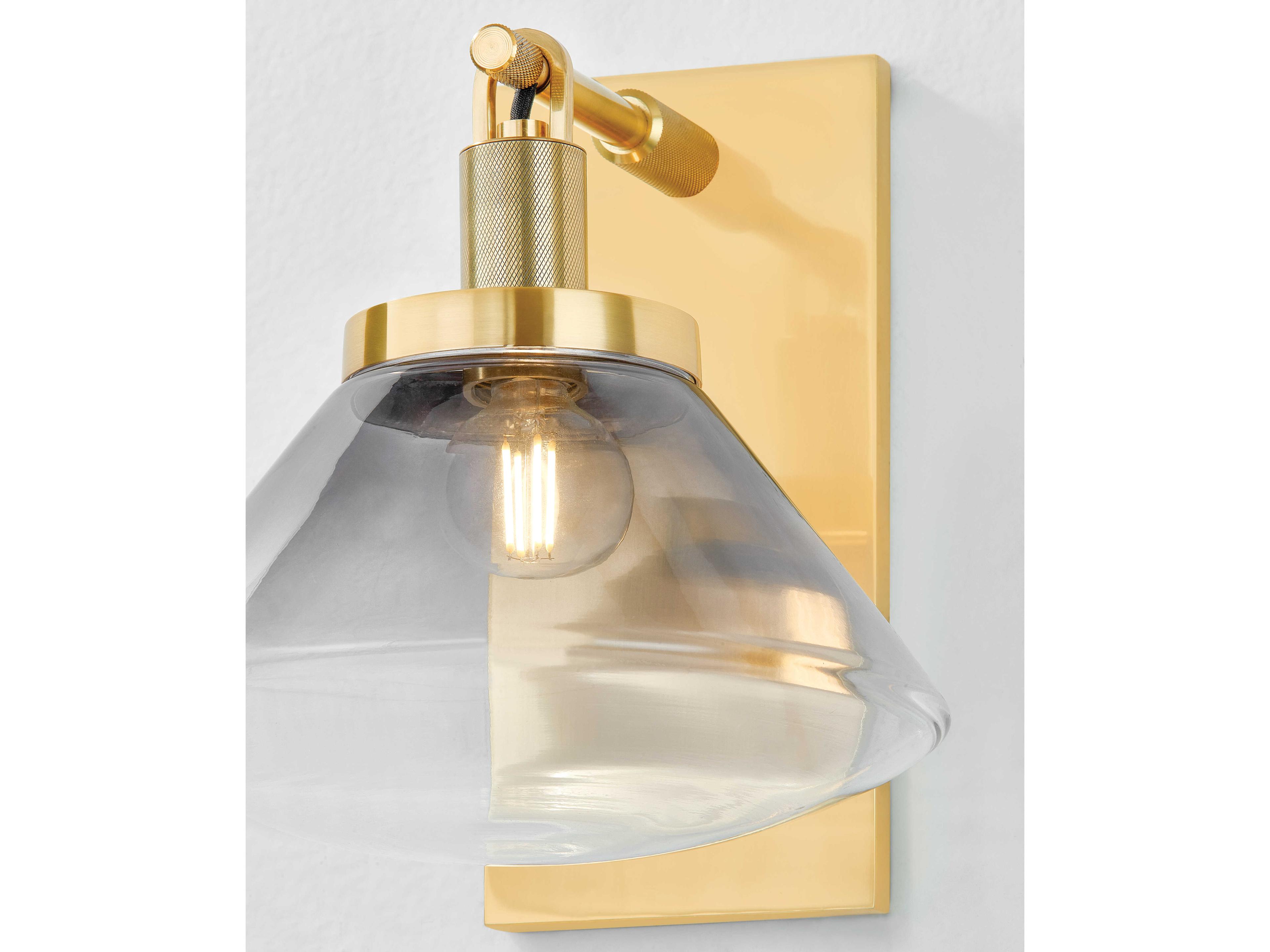 Hudson Valley Mendon 1-Light Aged Brass Wall Sconce